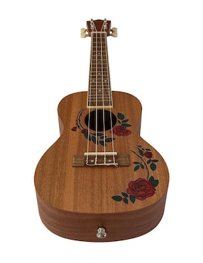 Ukulele concierto Bamboo U-23-Roses-S de sapele