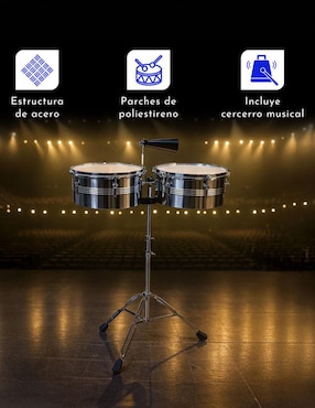 Timbales Audiotek MKZ-TIMBAL14PLA