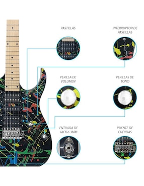 Kit guitarra eléctrica Steelpro 080-SK