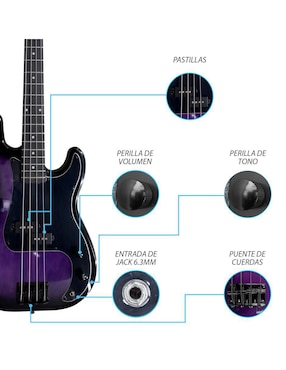 Kit guitarra eléctrica Steelpro 505-SK