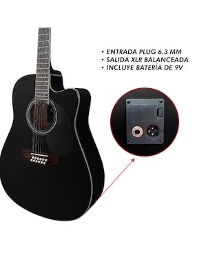 Kit guitarra electroacústica Steelpro KZ-77-12