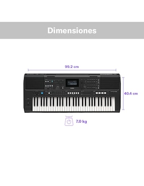 Teclado Yamaha de 61 teclas PSR-E483