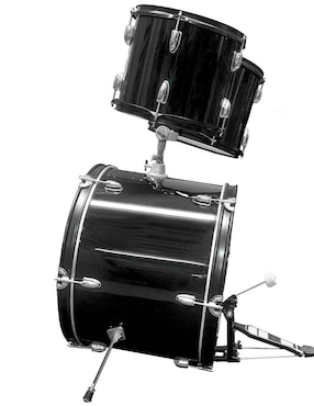 Batería Acústica Musical 5 piezas Altura Ajustable Aro negro Audiotek