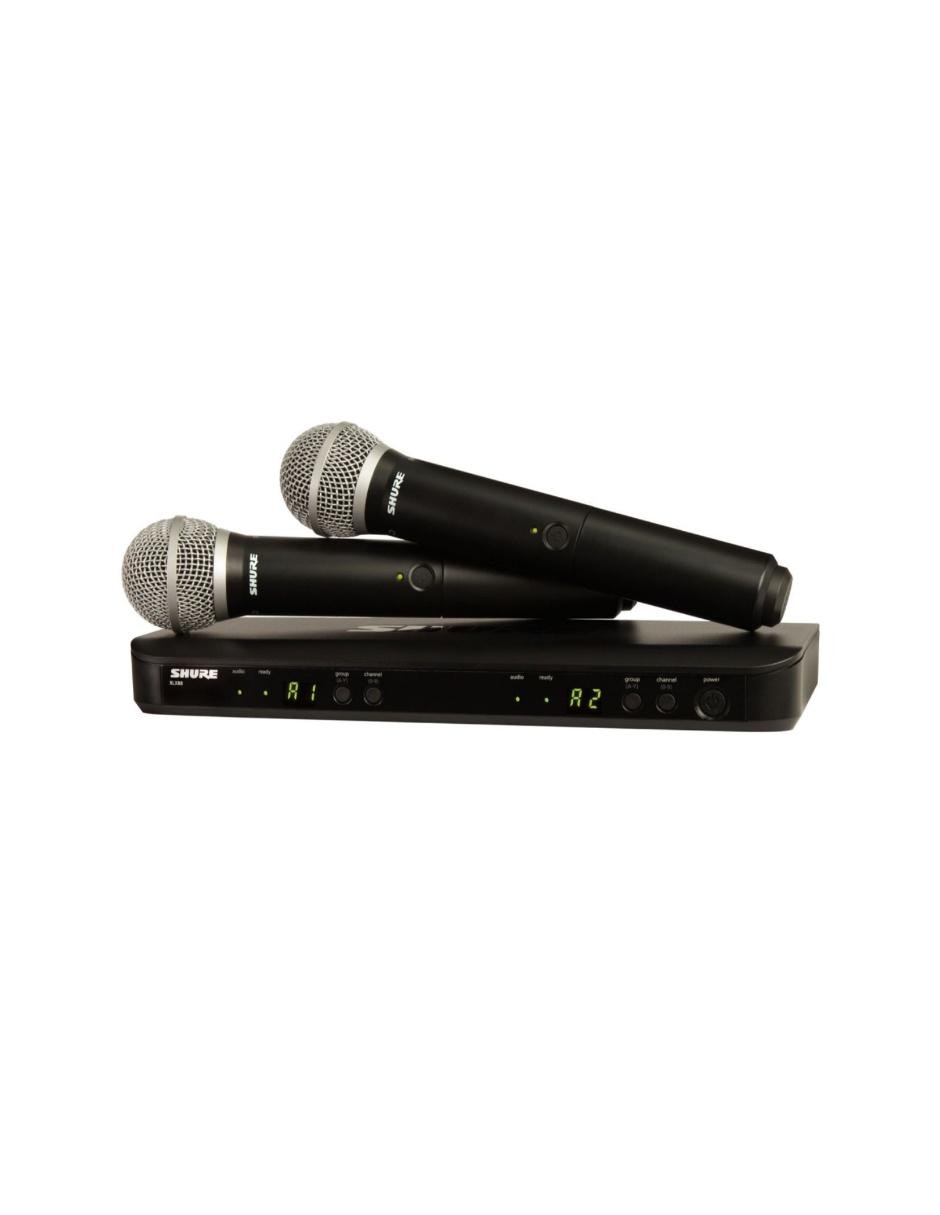 Set Micrófonos Inalámbricos Shure BLX288/PG58-negro