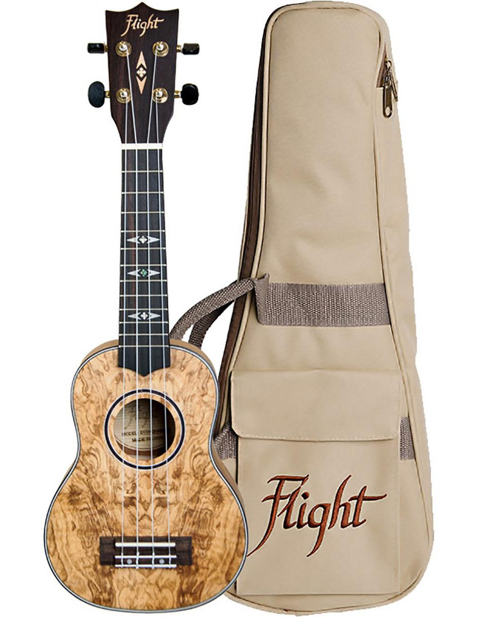 Ukelele Soprano Quiilted Ash Flight