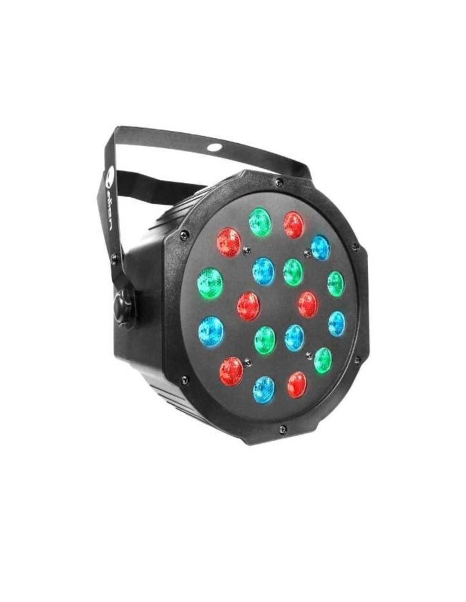 Cañón de LED PAR18X3 RGB Audio-rítmico 18 LEDS