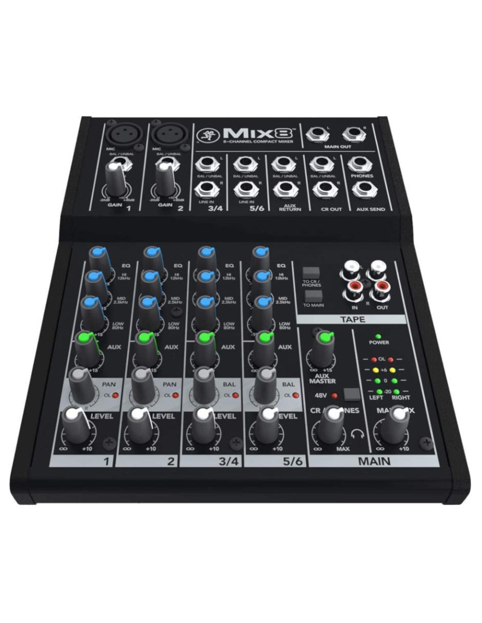 Mezcladora Compacta Mix8 de 8 canales 2