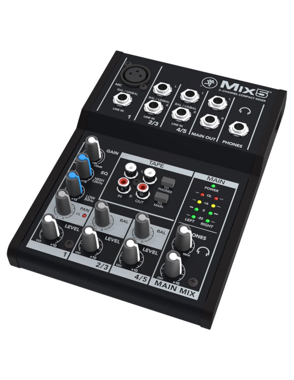 Mezcladora Compacta Mix5 de 5 canales 2