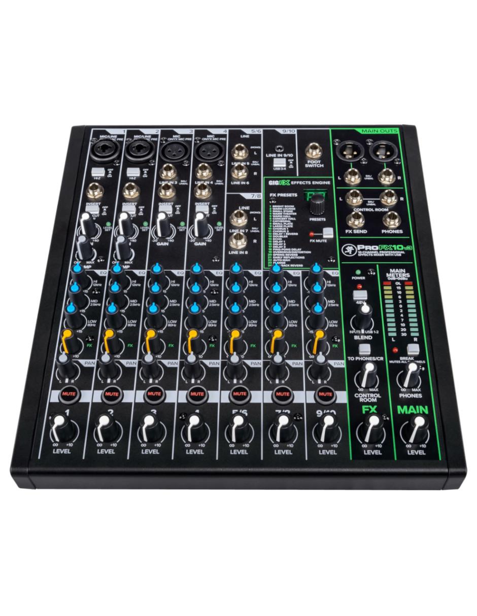 Mezcladora PROFX10V3 de 10 canales con FX 2