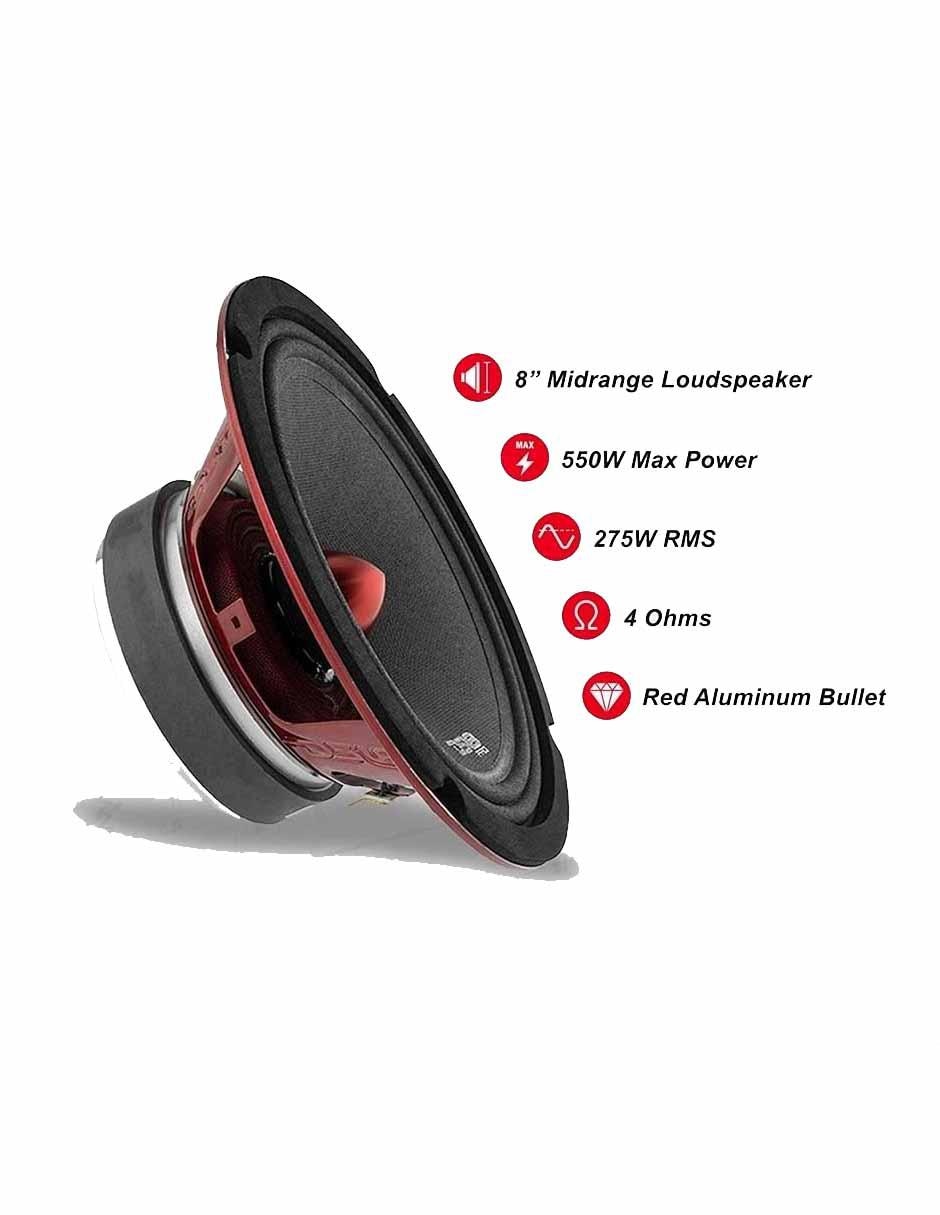 Amplificador Pro-x8 4bm Rango Medio 8 Bala 550vatios 4ohms 1 Altavoz 2