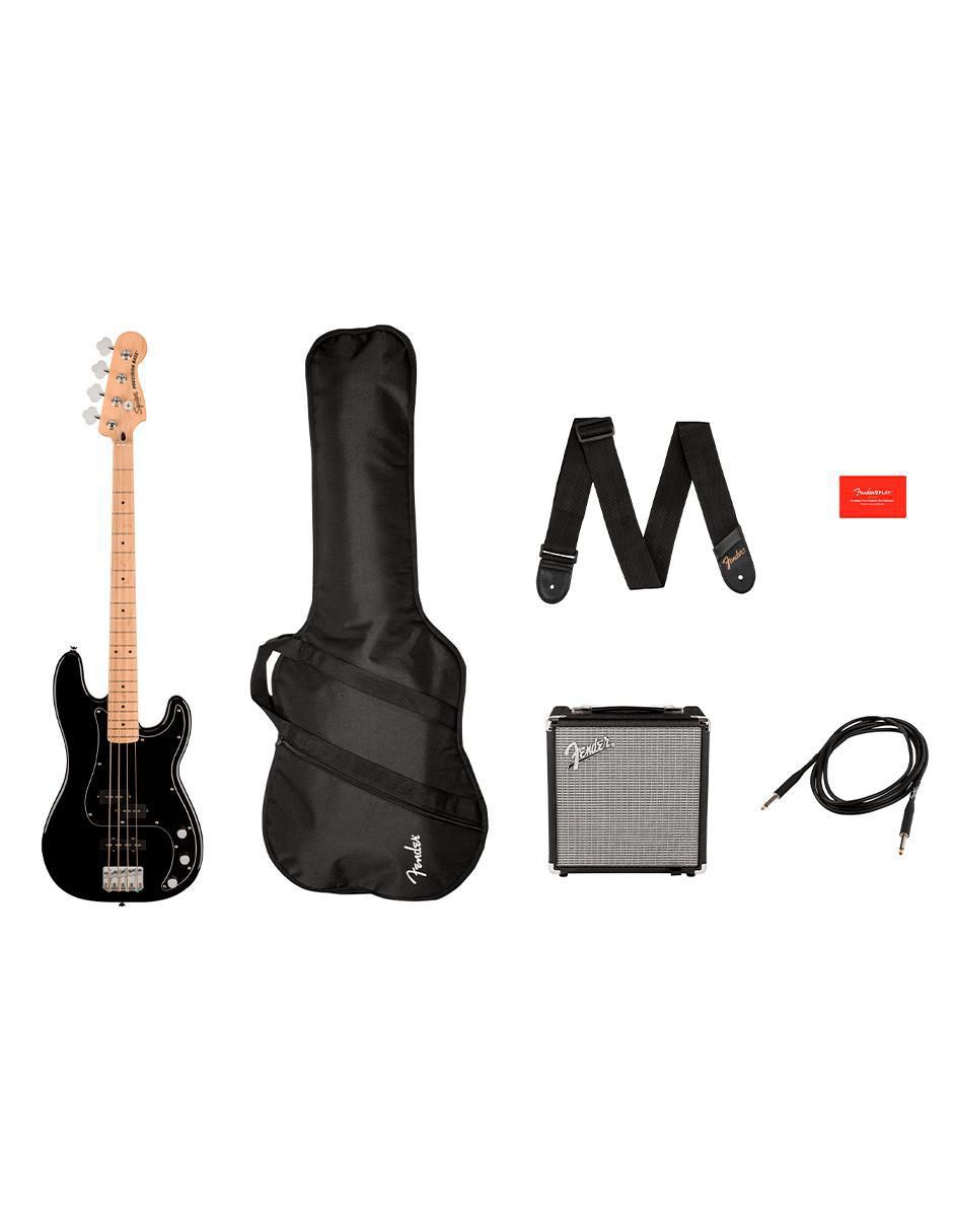 Guitarra Eléctrica Affinity Series Precision Bass PJ Black Gig Bag Rumble 15 - 120V Guitarra Eléctrica Affinity Series Precision Bass PJ Black Gig Bag Rumble 15 - 120V