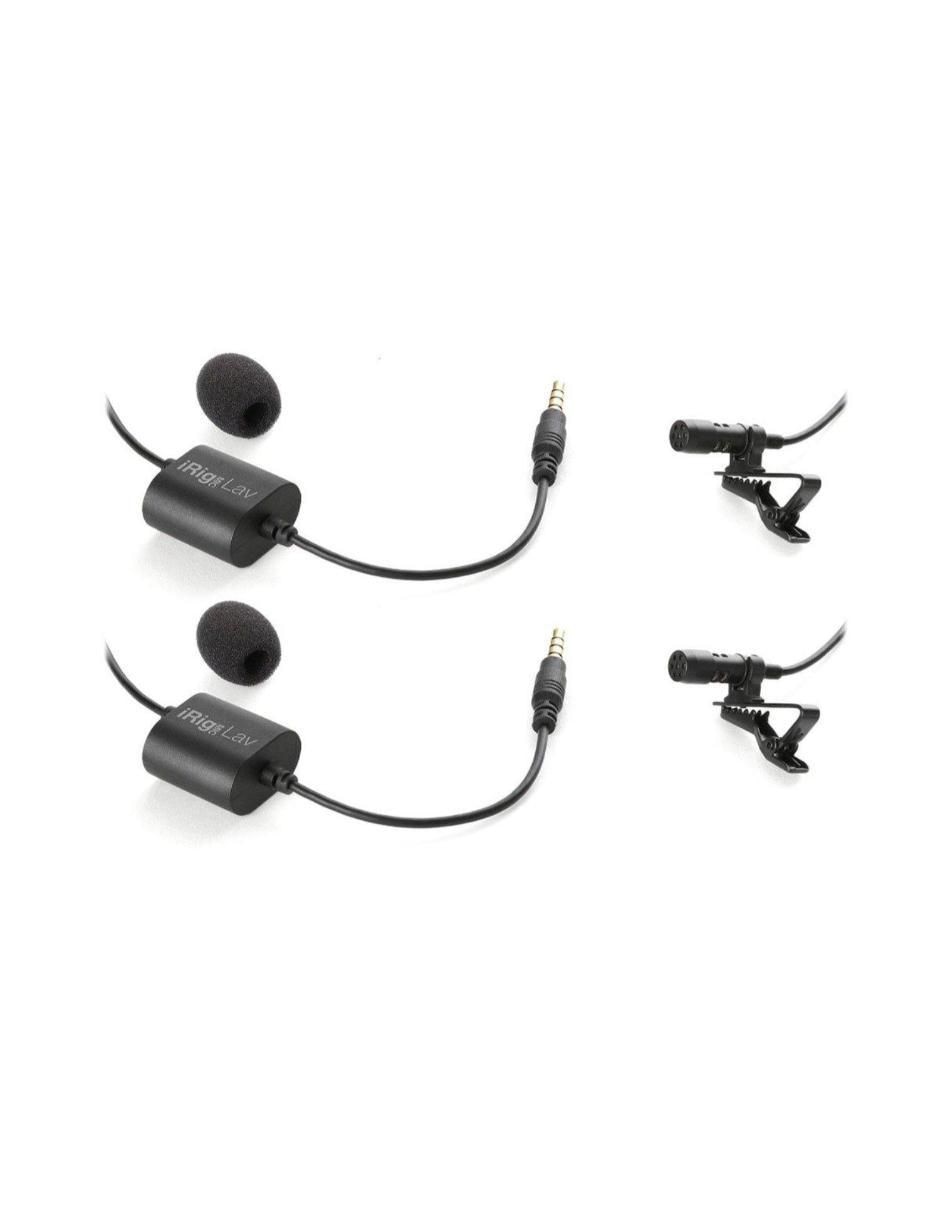 Set Micrófono Profesional Alámbrico iRig Mic Lav 2P 2