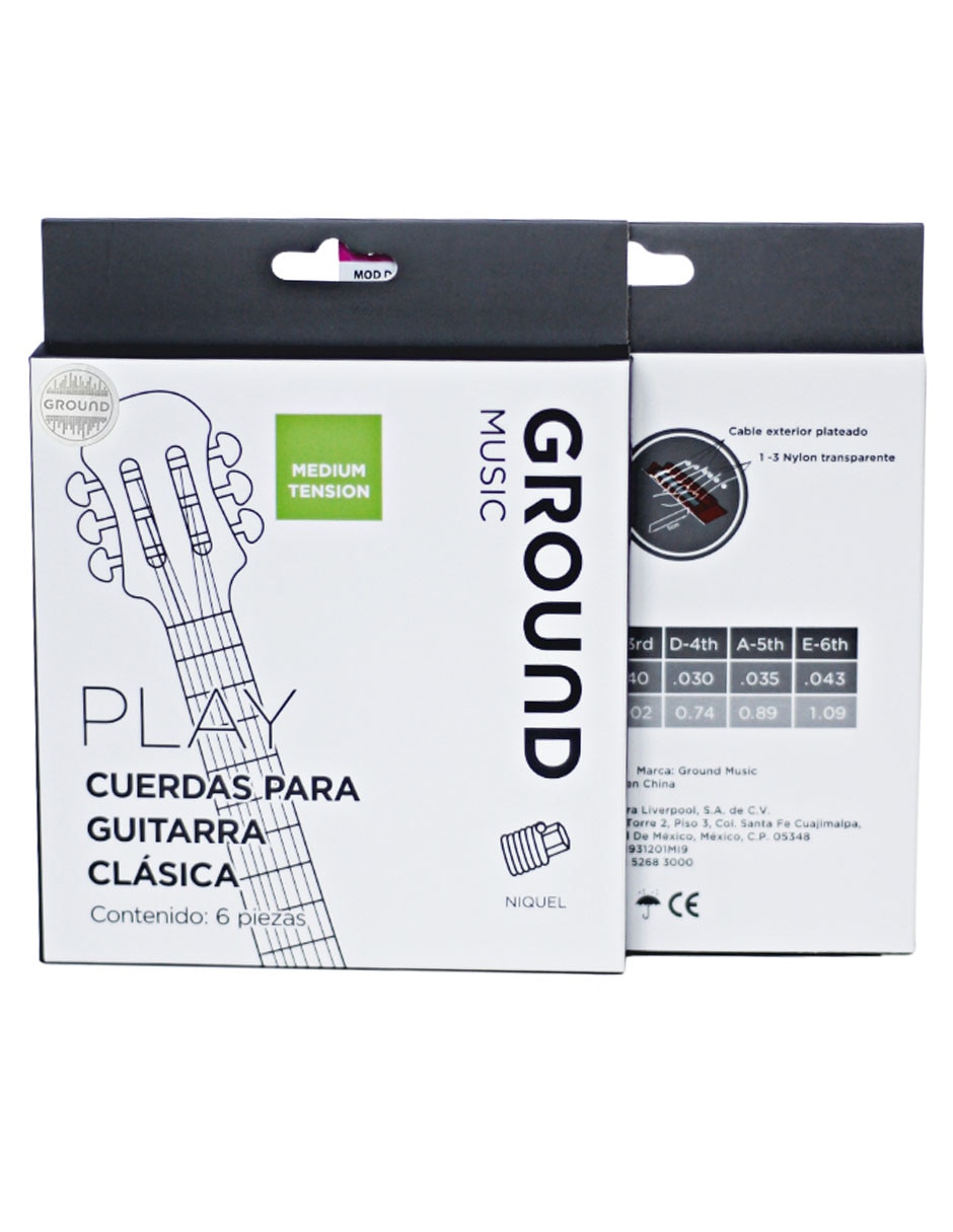 Set cuerdas guitarra clásica 4