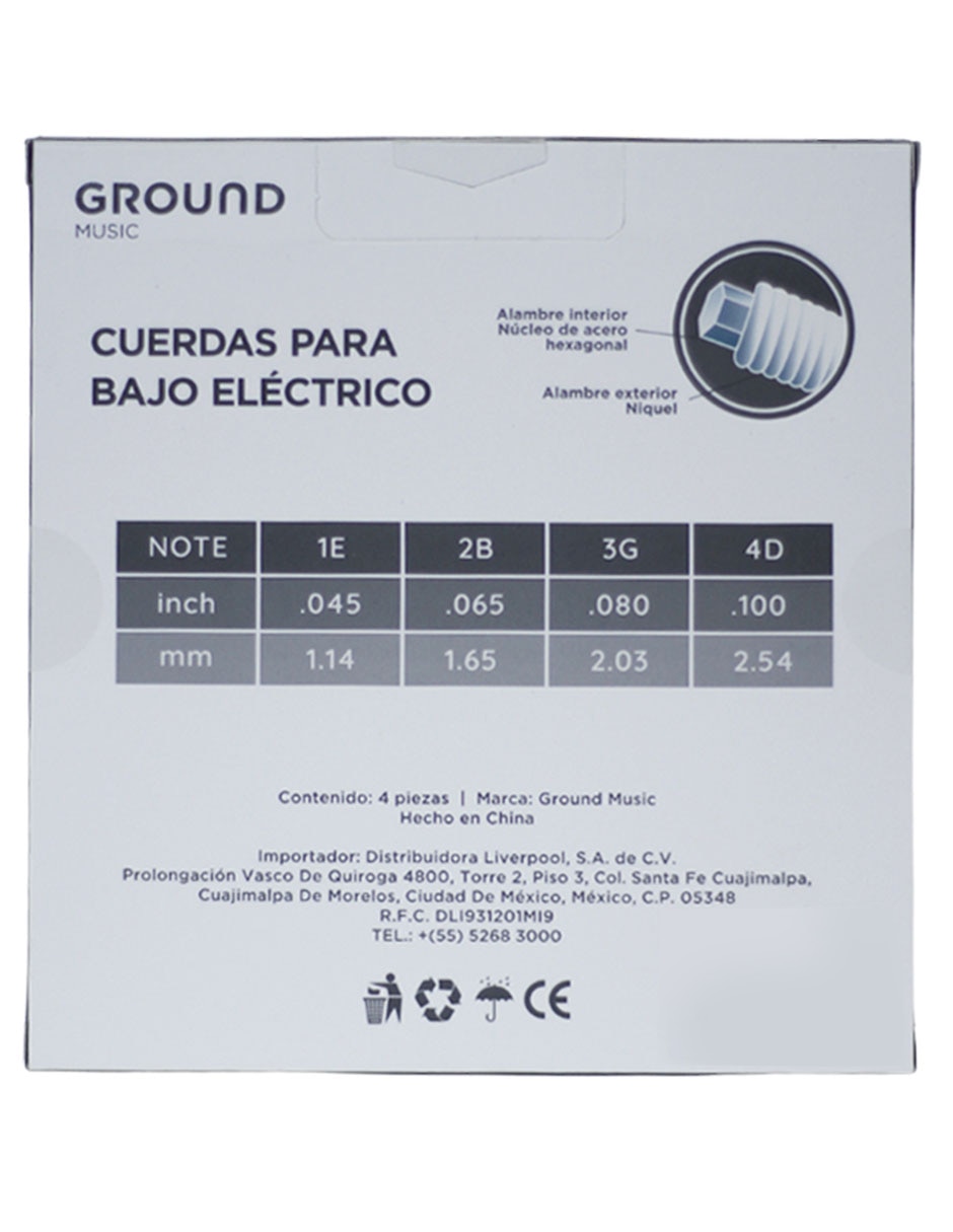Set cuerdas para bajo 6