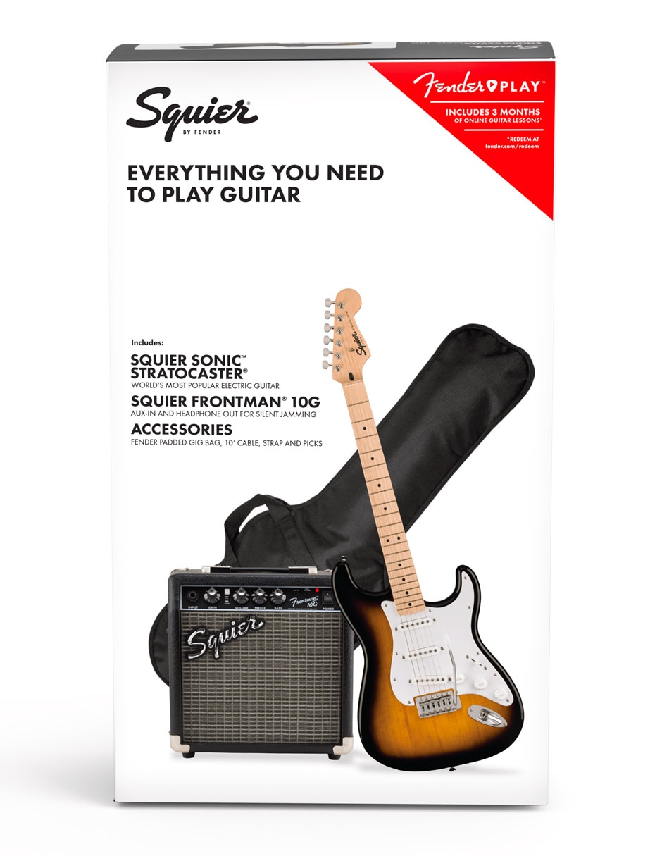 Guitarra eléctrica Fender Squier Sonic Stratocaster Pack Sunburst 3