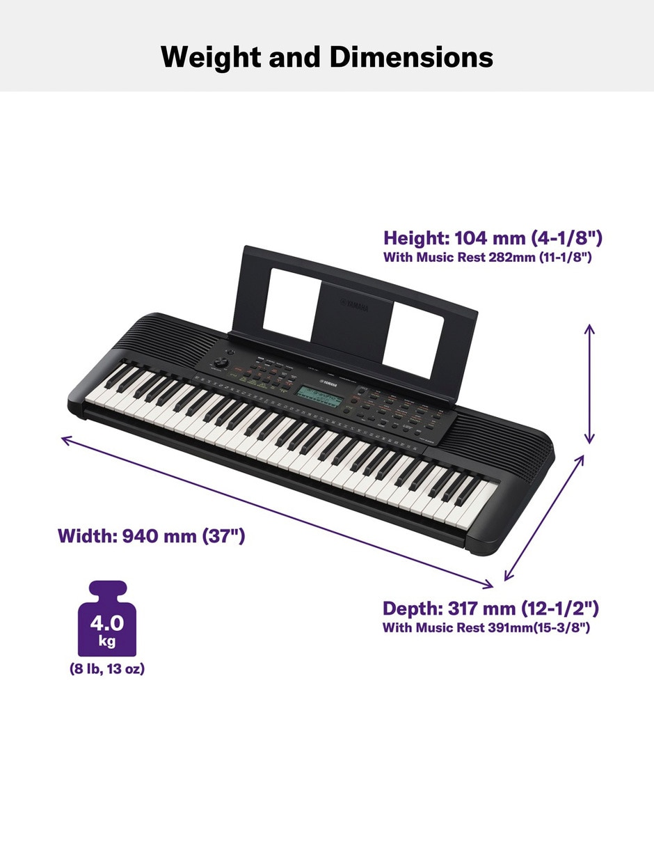 Piano PSR-E283 61 teclas 5