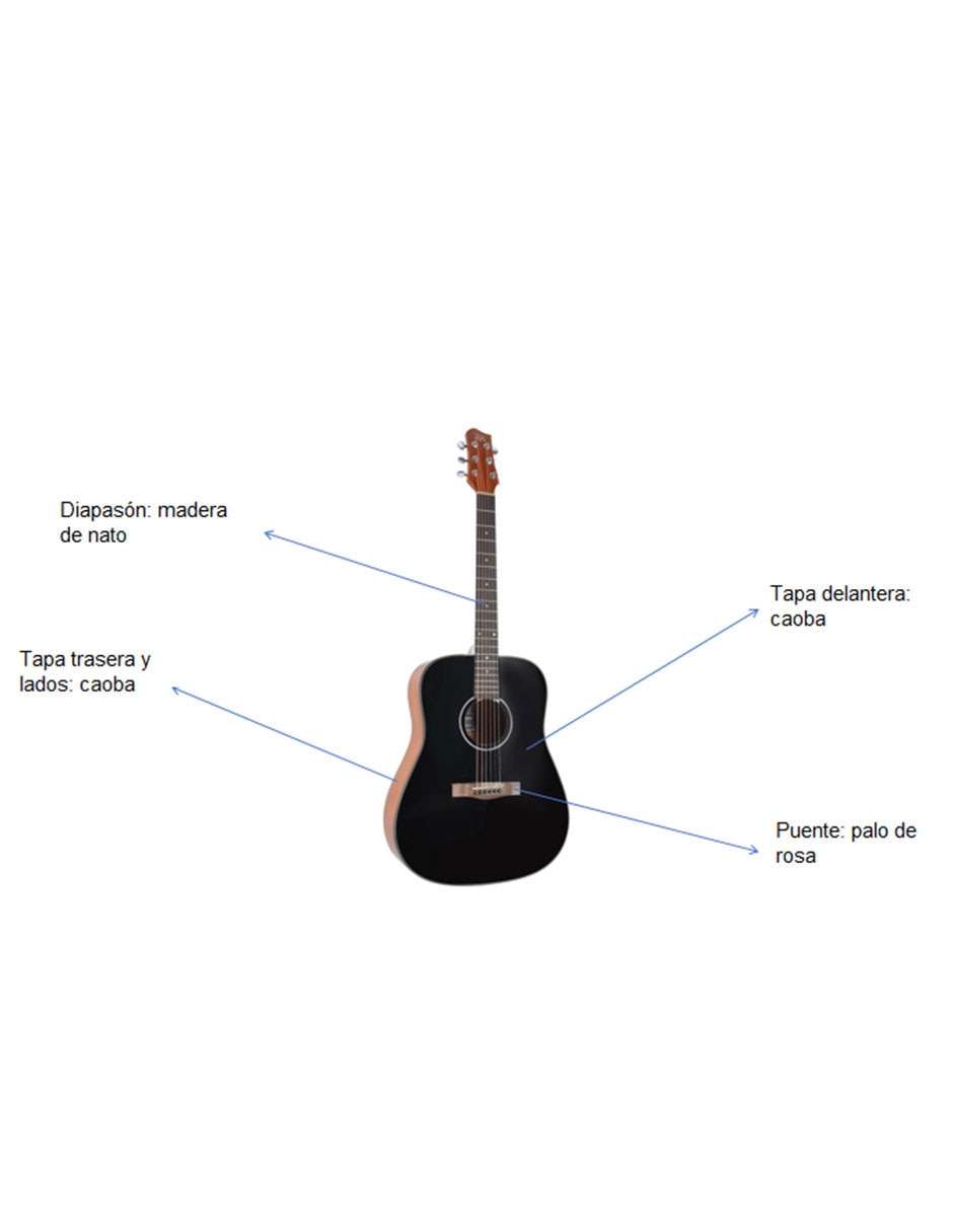 Guitarra acústica dreadnought ywag-361 5