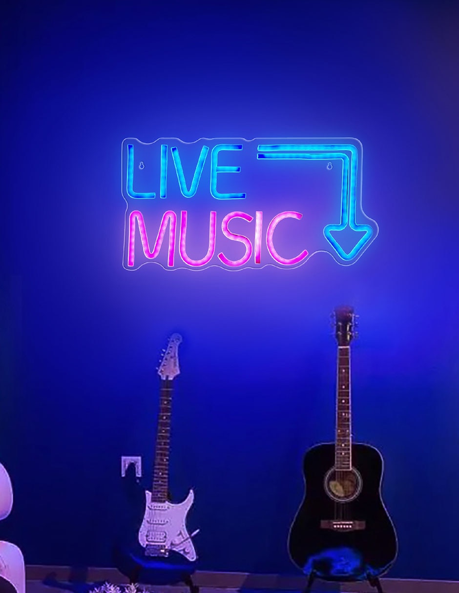 Lámpara neón LED Live Music 3