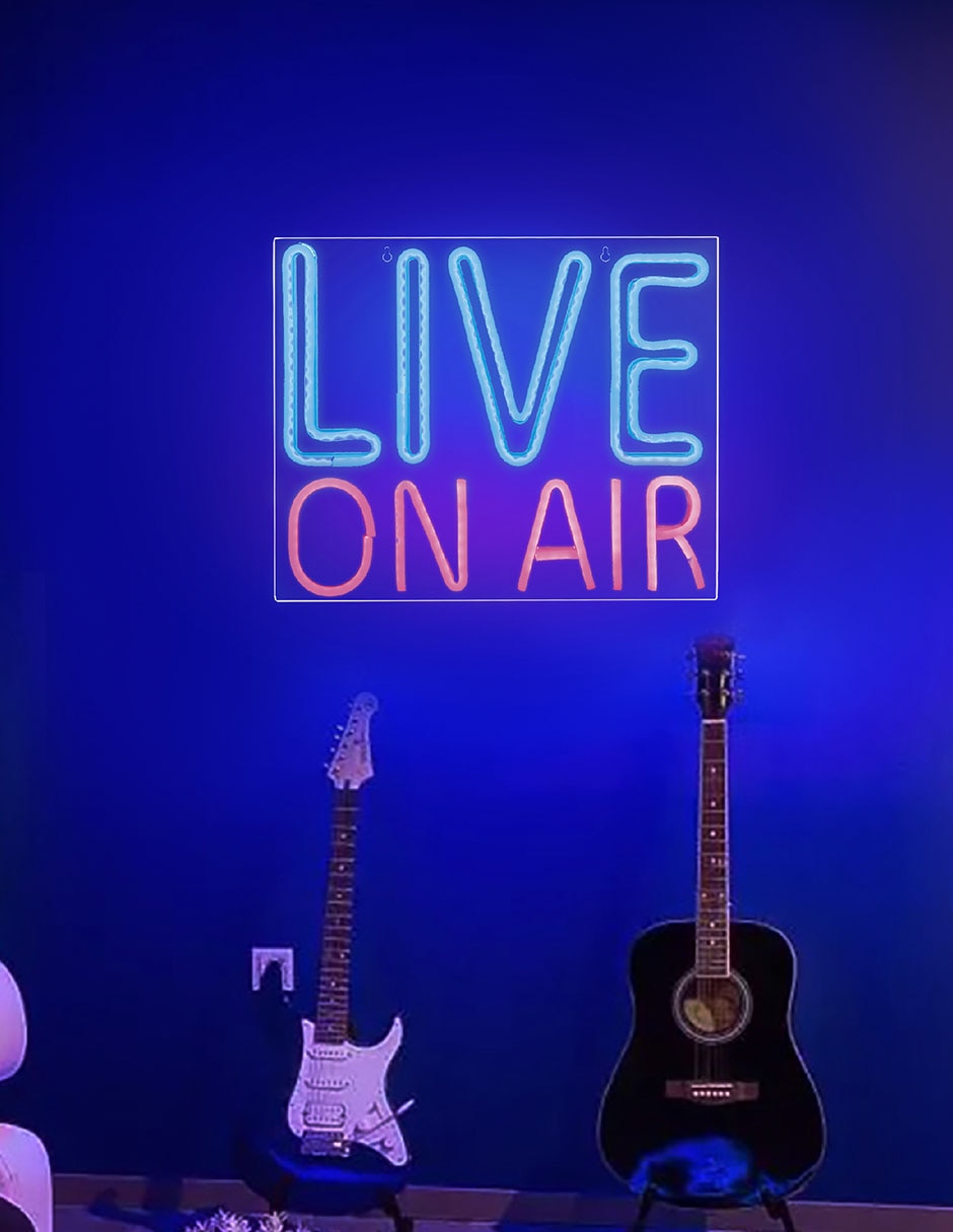 Lámpara neón LED Live on Air 3