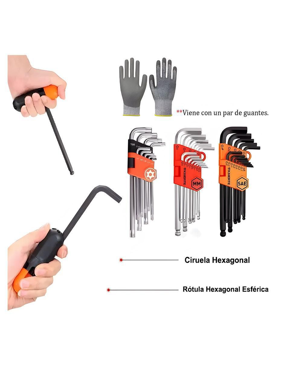 Llave allen punta hexagonal 6