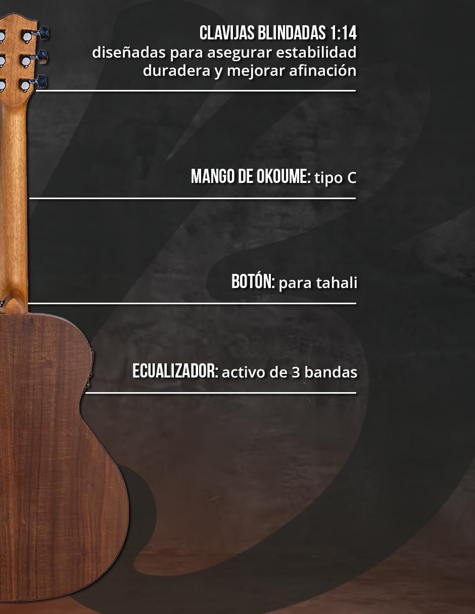 Guitarra electroacustica GA-38-KOA-Q 3
