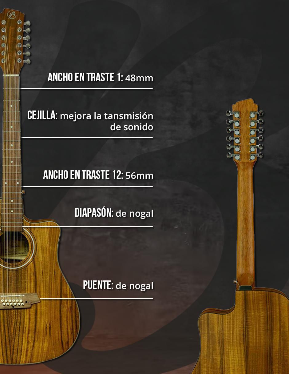 Guitarra electroacústica ga-4012-koa-q 2