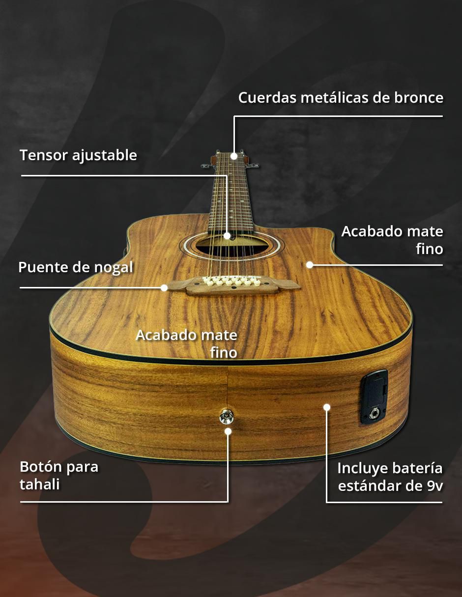 Guitarra electroacústica ga-4012-koa-q 4