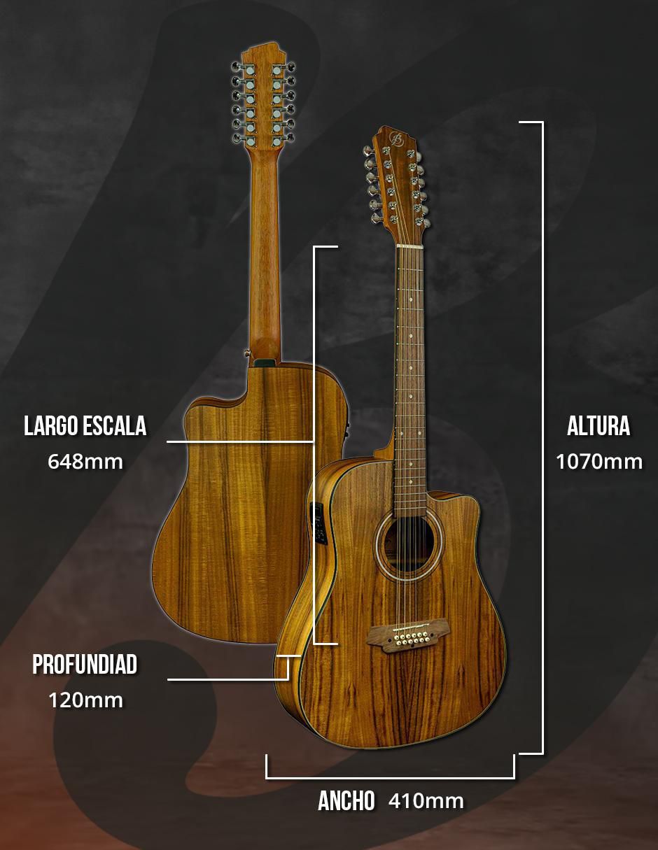 Guitarra electroacústica ga-4012-koa-q 5