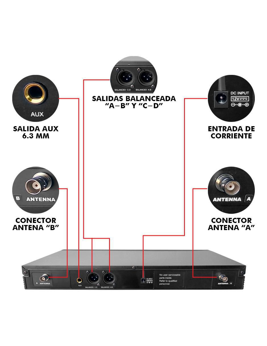Micrófono profesional Inalámbrico uhf-907 2