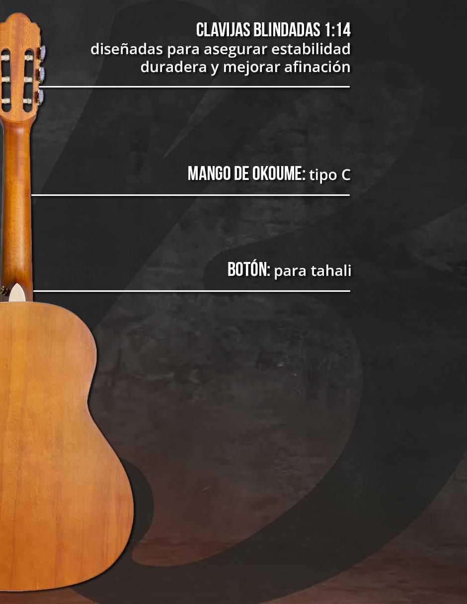 Guitarra acústica clásica gc-36-indie 3