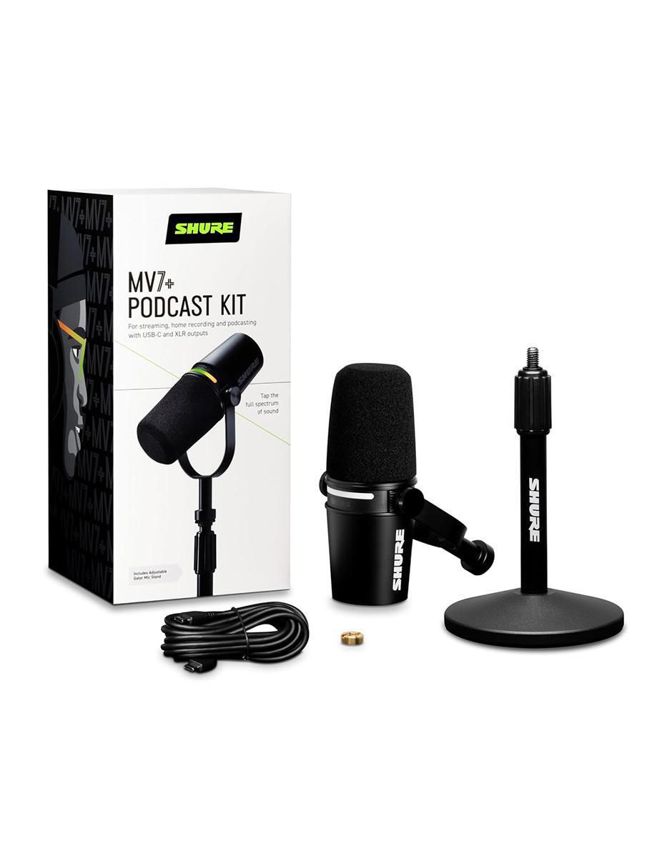 Micrófono portátil alámbrico kit mv7+ 4