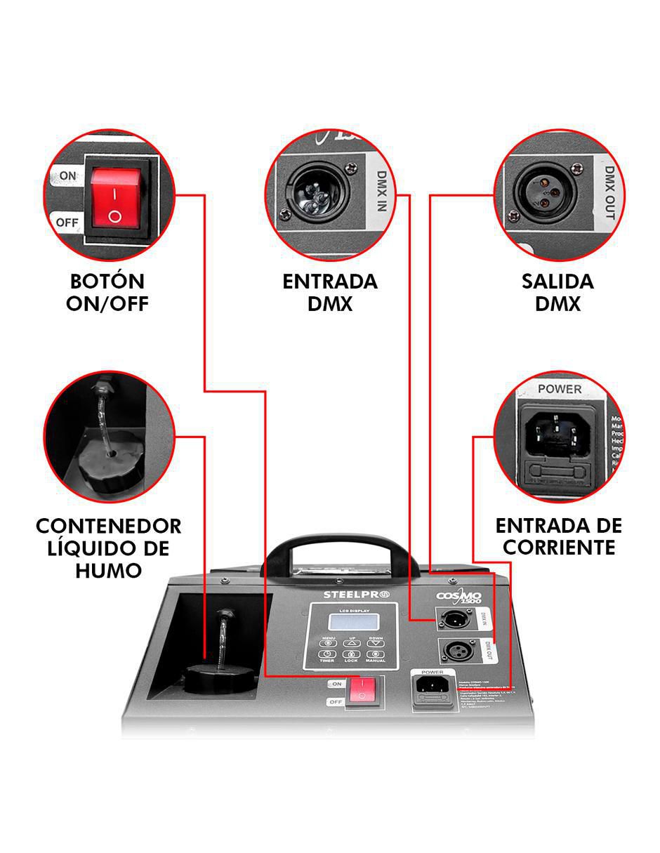 Máquina de humo Cosmo-1500 2
