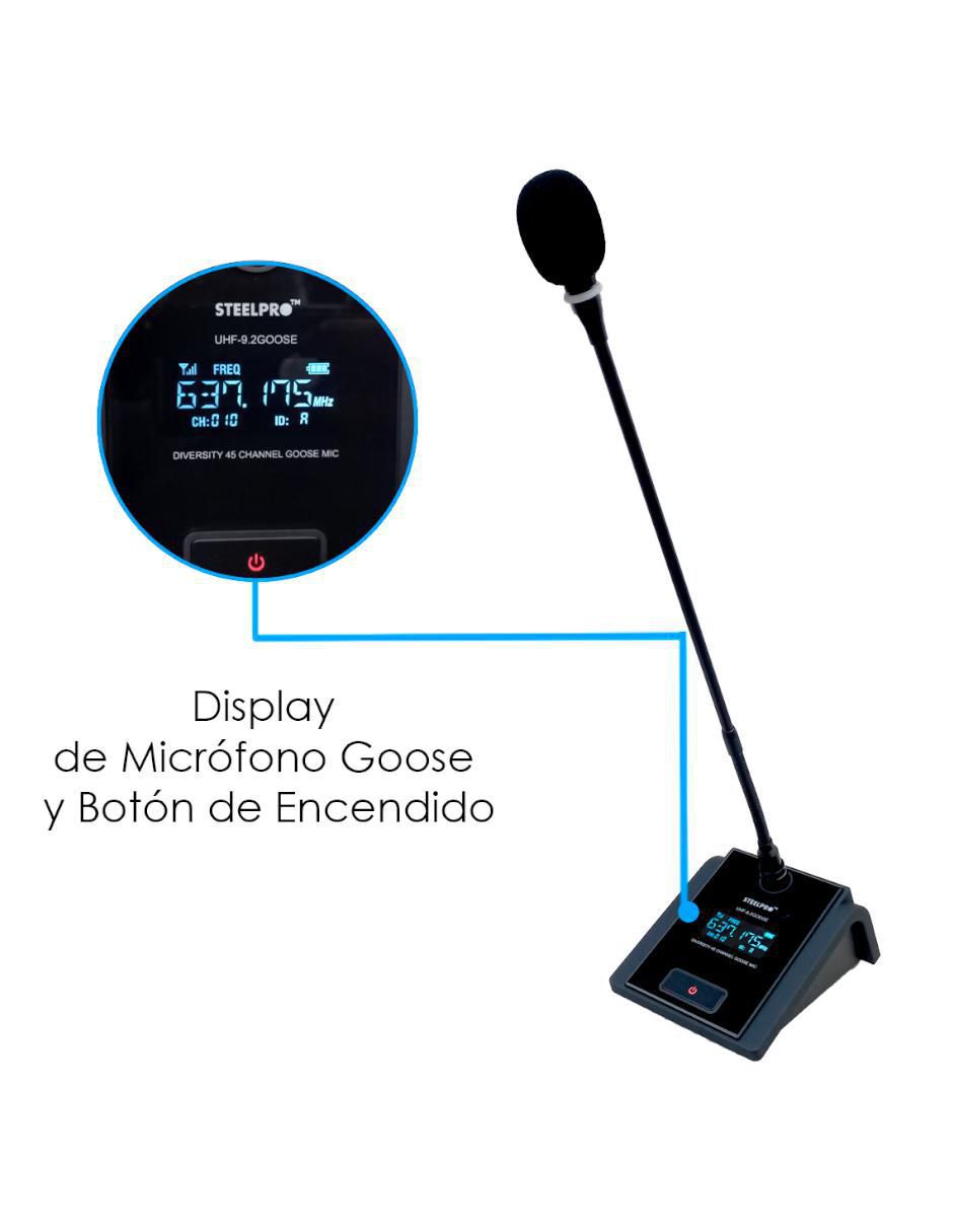 Micrófono profesional alámbrico uhf-pro9.2goose 2
