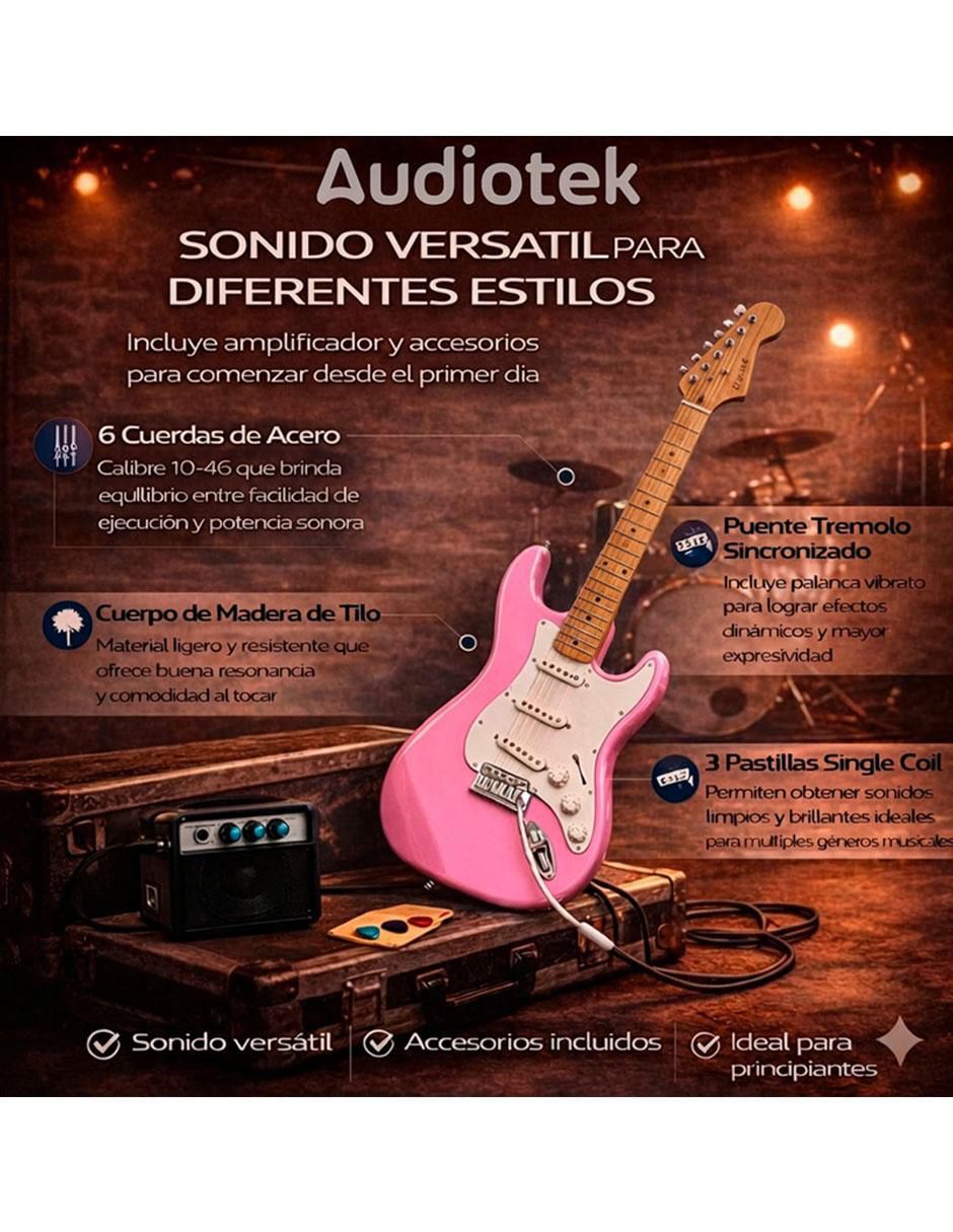 Kit guitarra eléctrica MKZ-ATGUITARROSA 5