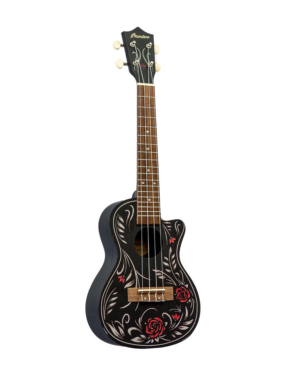 Ukelele concierto u-23-flowers&roll-s de sapele 2