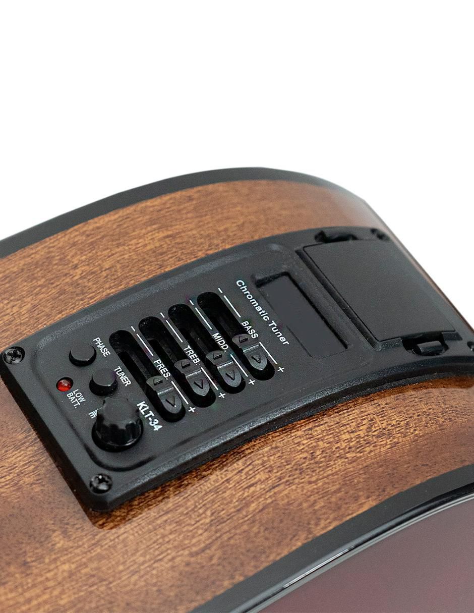 Guitarra electroacústica Dreadnought GA-321 Vino Tinto 5