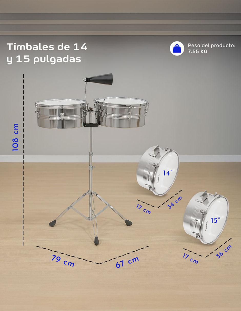 Timbales MKZ-TIMBAL14PLA 9