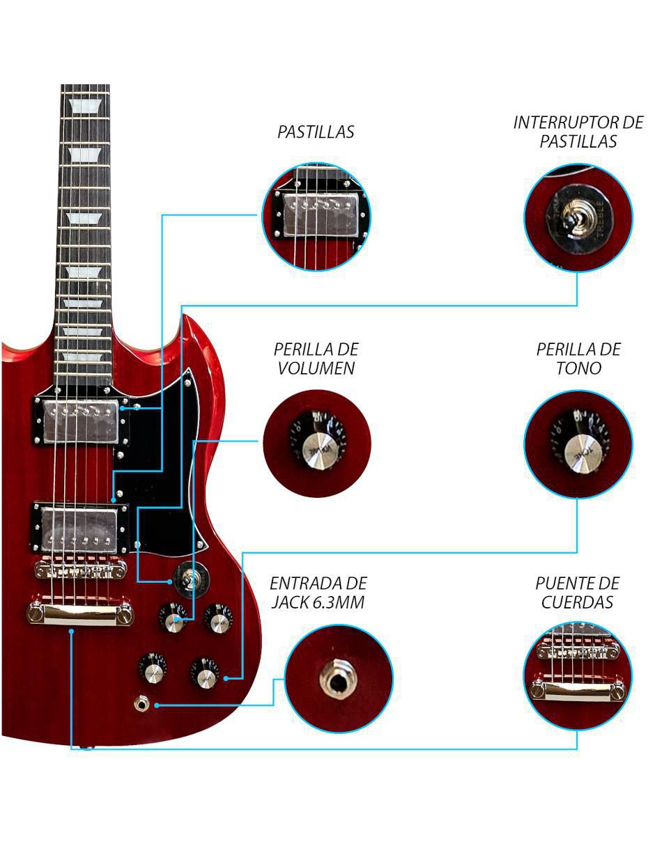 Kit guitarra eléctrica 050-SK 4