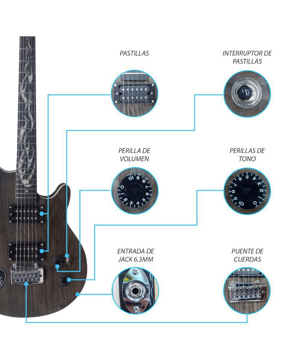 Kit guitarra eléctrica 054-SK 2