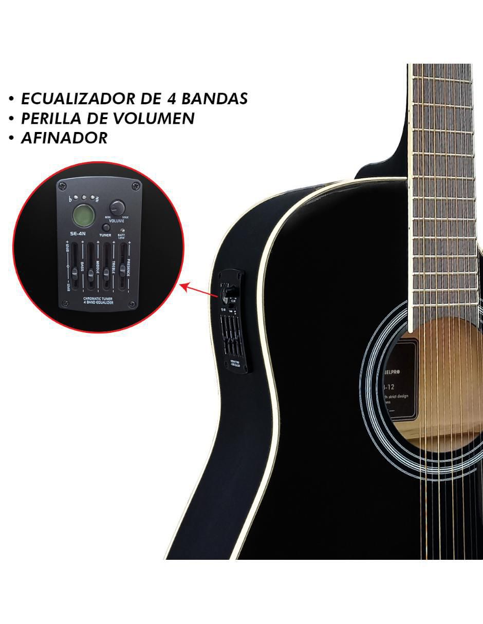 Kit guitarra electroacústica KZ-77-12 6
