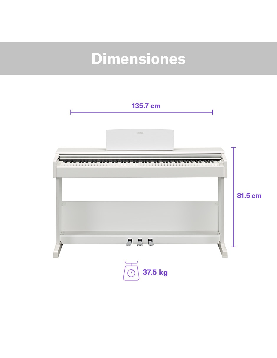 Piano YDP-105W 88 teclas 5