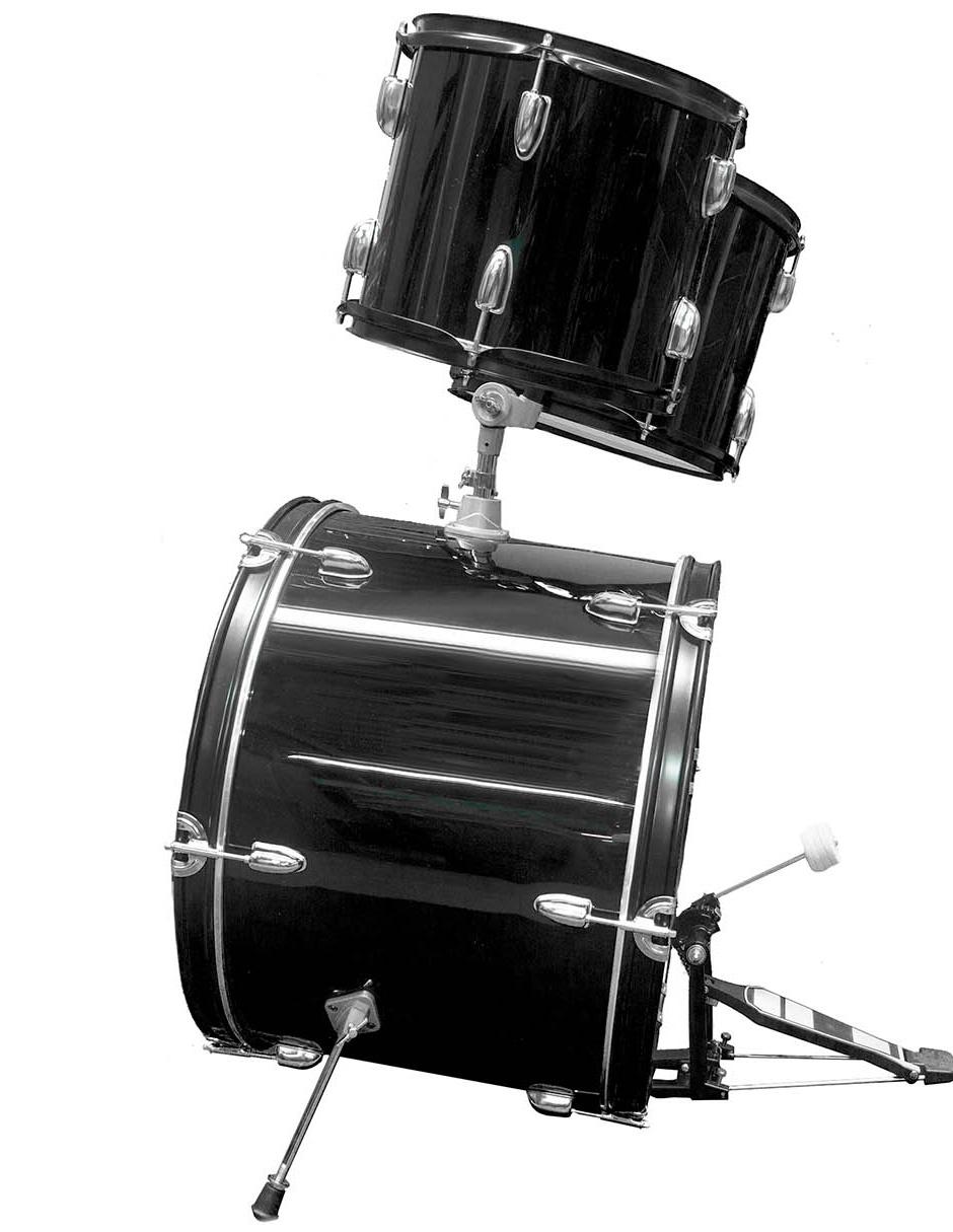 Batería Acústica Musical 5 piezas Altura Ajustable Aro negro 2