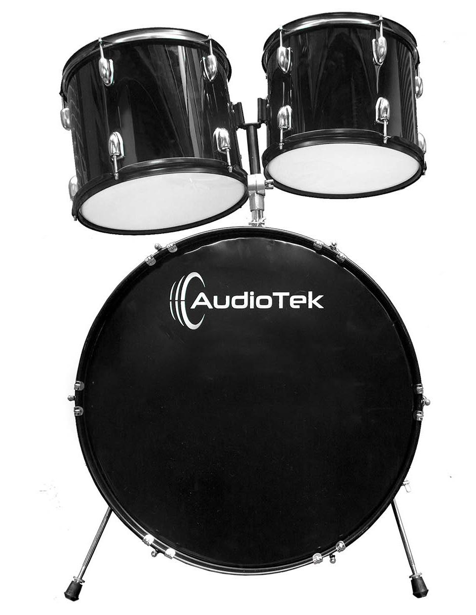 Batería Acústica Musical 5 piezas Altura Ajustable Aro negro 7